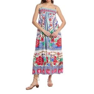 NWT Farm Rio Flowers Beach Midi Dress